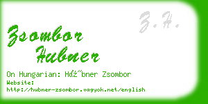 zsombor hubner business card