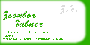 zsombor hubner business card